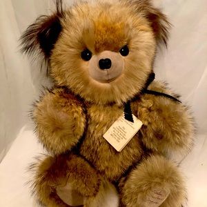 LARGE real Coyote fur signed Helen Andrews Dugan vintage rare Bear 🐻Retail $675